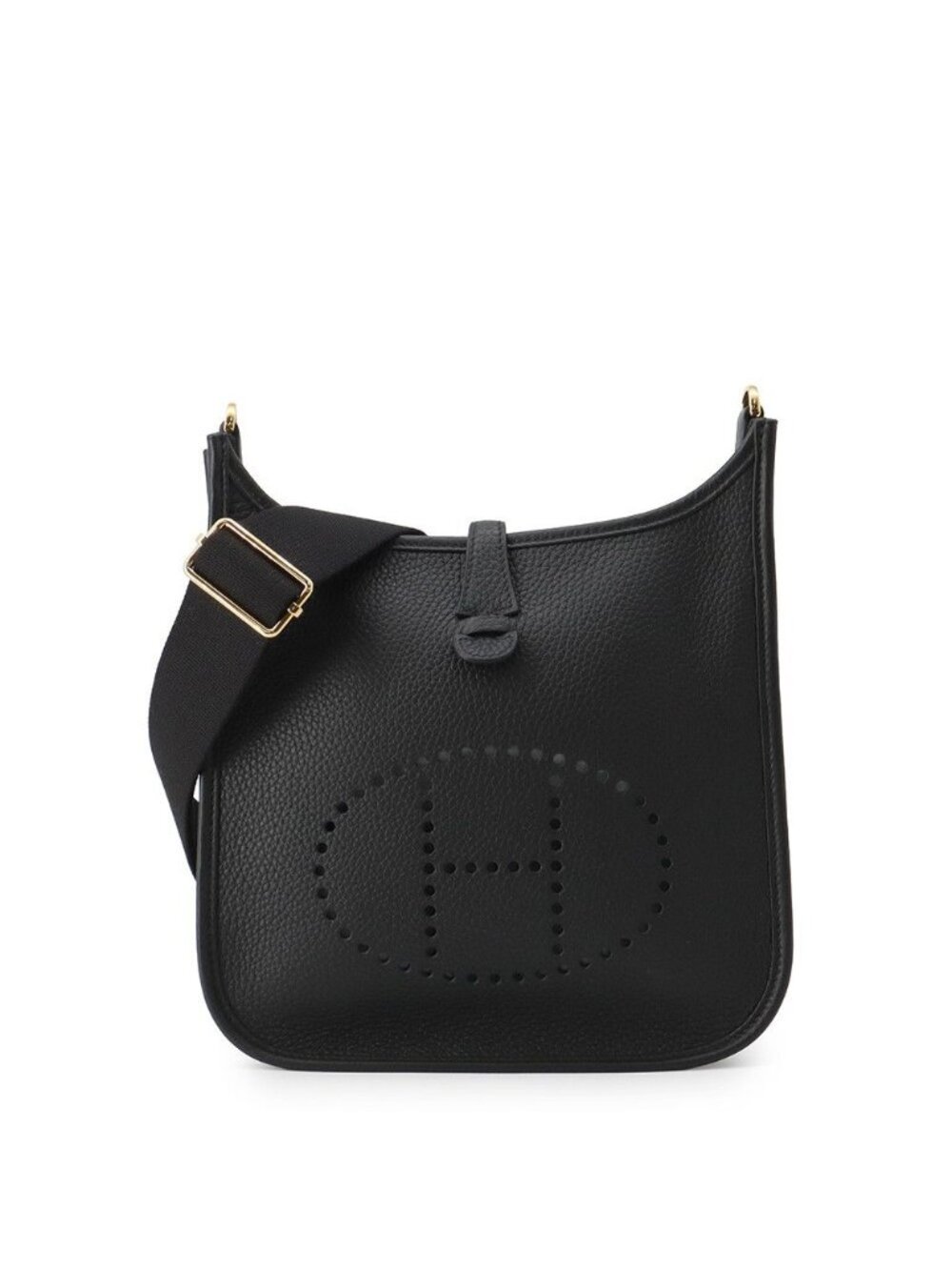Hermes Shoulder Bag Evelyne 3 23 Black Gold Taurillon Clemence